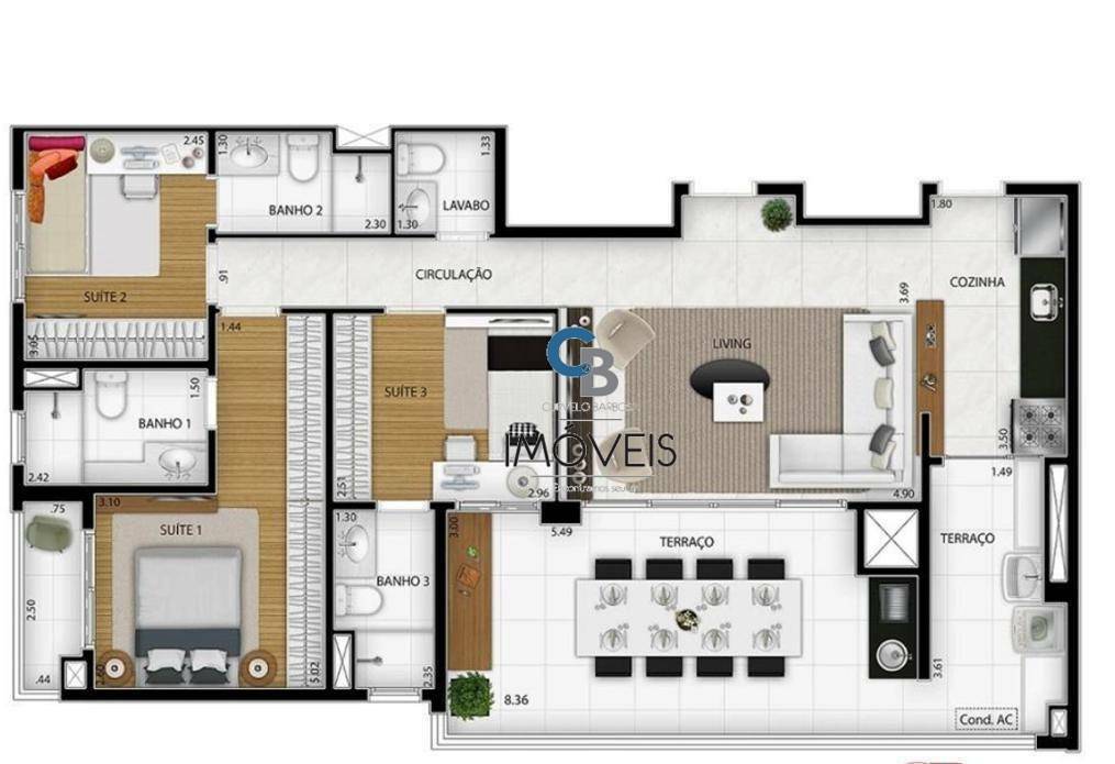 Apartamento à venda com 3 quartos, 110m² - Foto 14