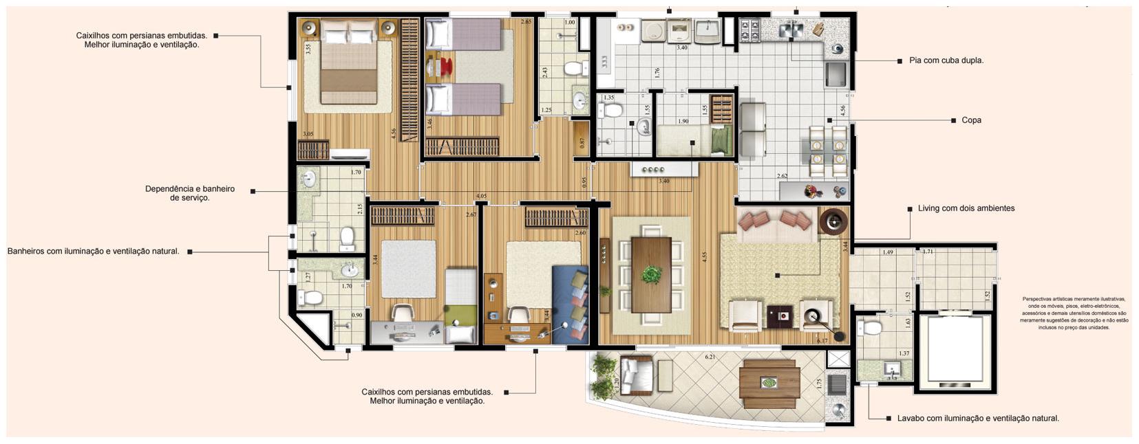 Apartamento à venda com 4 quartos, 123m² - Foto 3