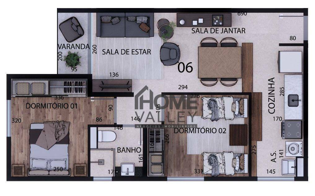 Apartamento à venda com 2 quartos, 51m² - Foto 7