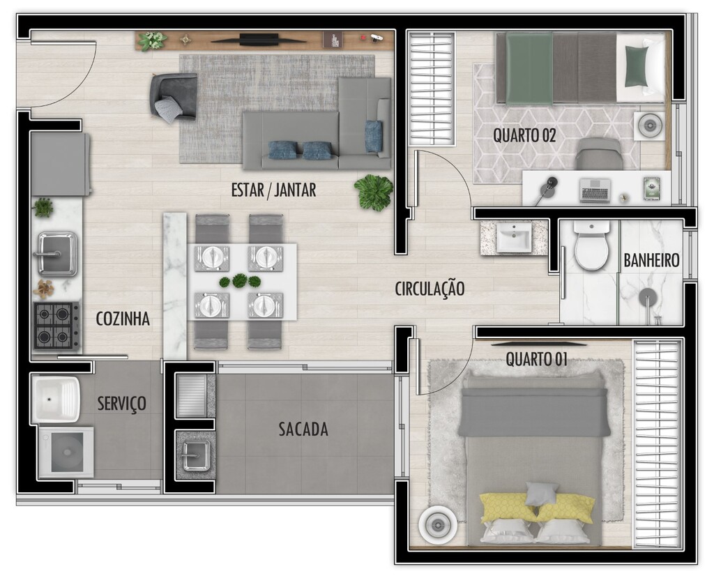 Apartamento à venda com 2 quartos, 4477m² - Foto 19