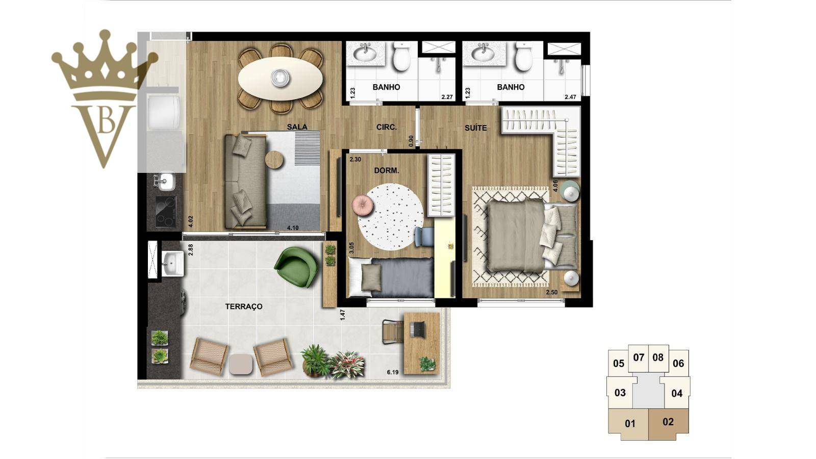 Apartamento à venda com 2 quartos, 65m² - Foto 12