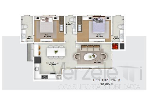 Apartamento à venda com 2 quartos, 70m² - Foto 5