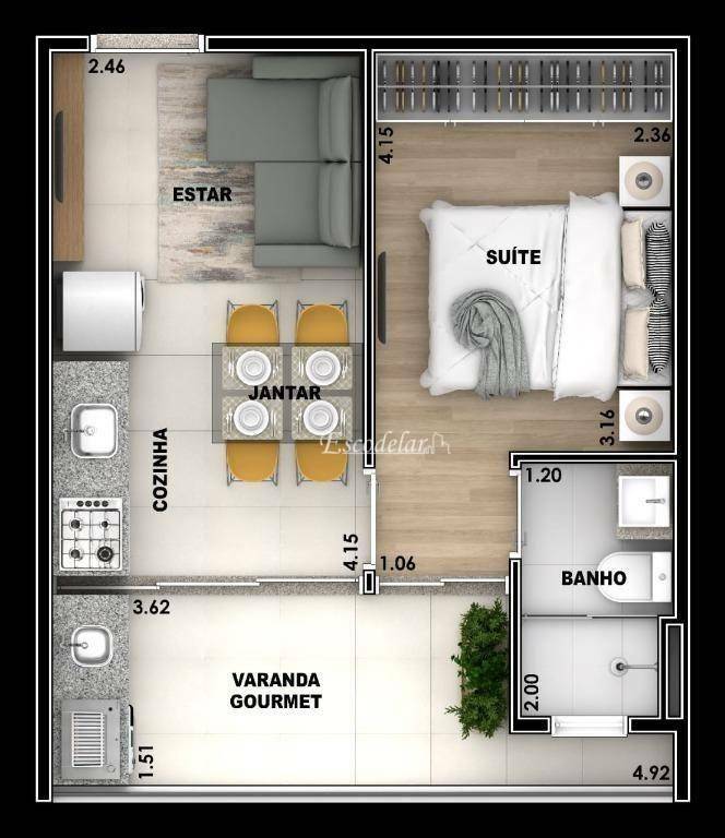 Apartamento à venda com 2 quartos, 45m² - Foto 15