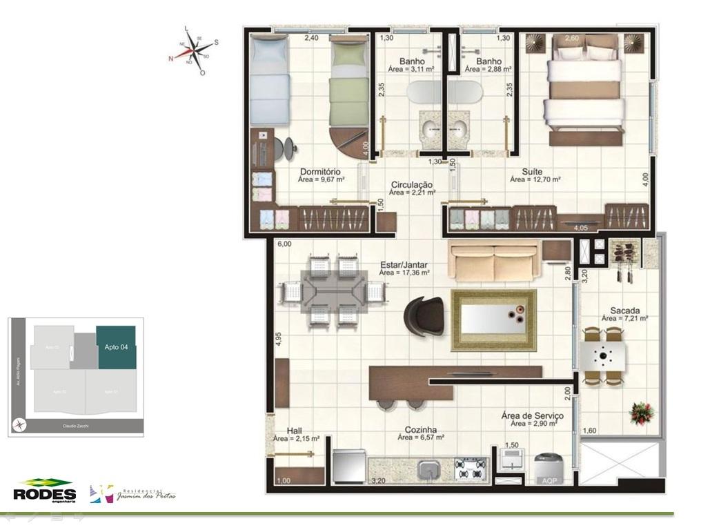 Apartamento à venda com 2 quartos, 85m² - Foto 5