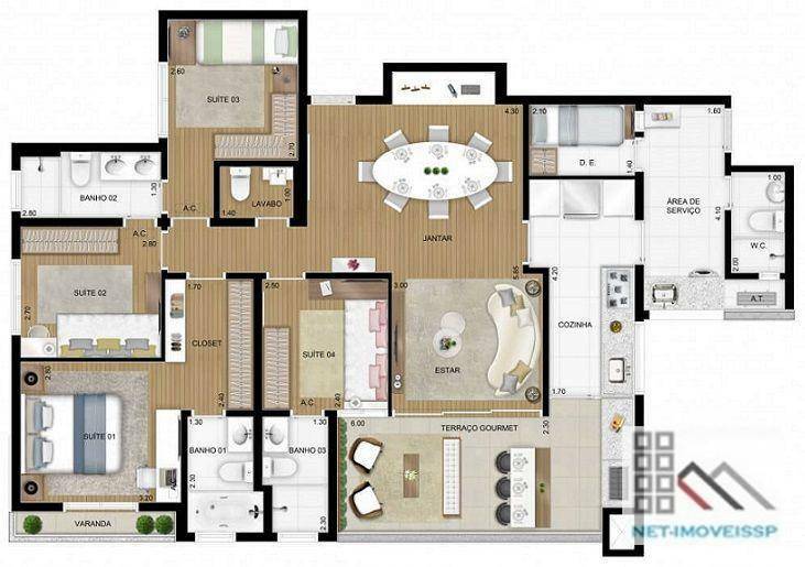 Apartamento à venda com 4 quartos, 128m² - Foto 21