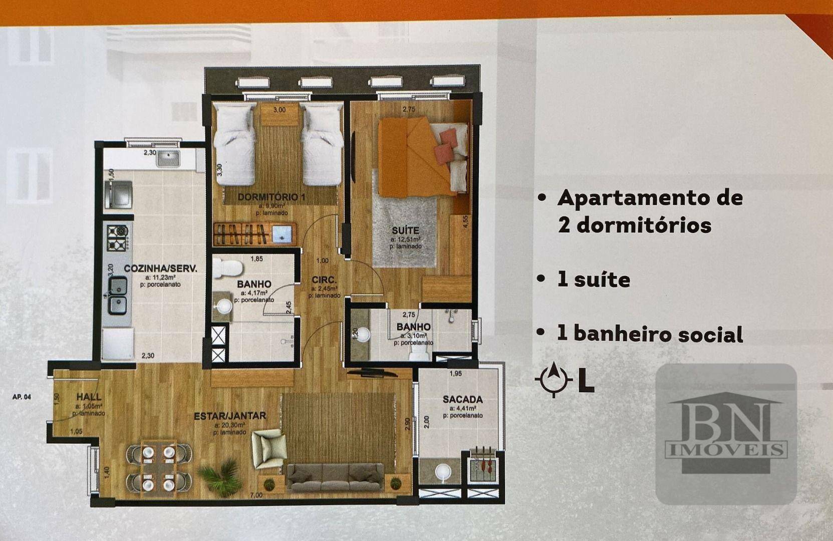 Apartamento à venda com 2 quartos, 92m² - Foto 3