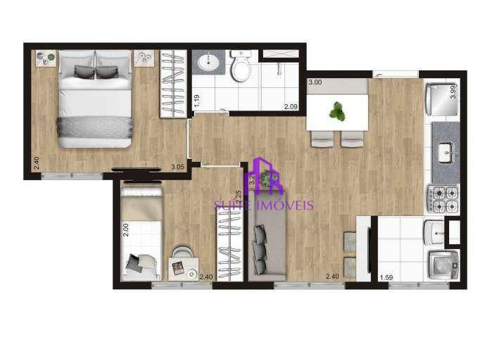 Apartamento à venda com 2 quartos, 35m² - Foto 5