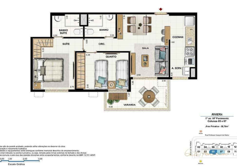 Apartamento para alugar com 3 quartos, 69m² - Foto 22