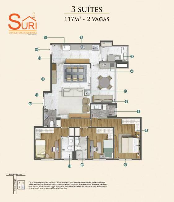 Apartamento à venda com 3 quartos, 117m² - Foto 7