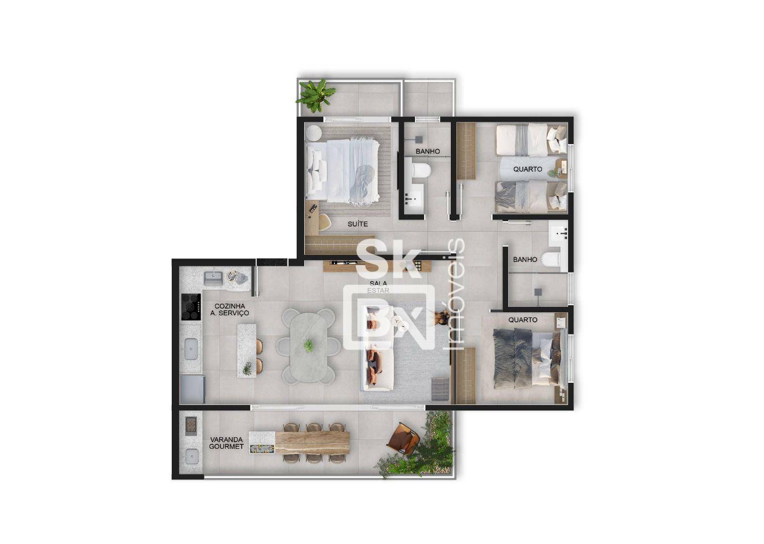 Apartamento à venda com 3 quartos, 82m² - Foto 10