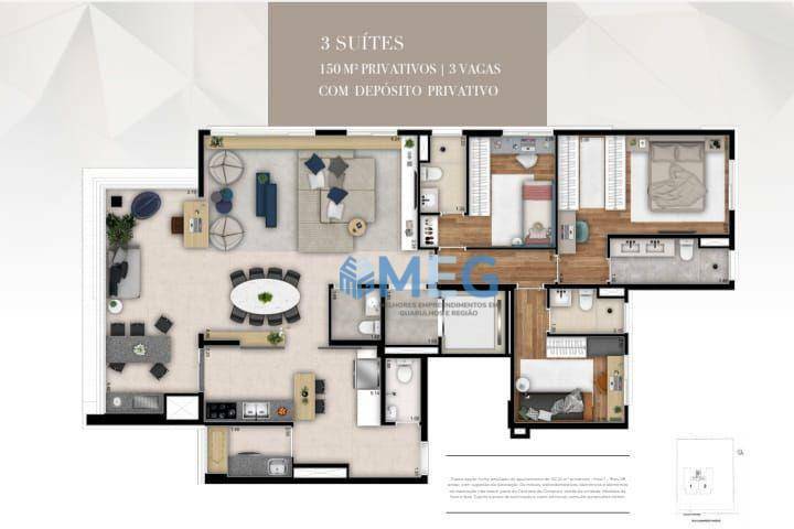 Apartamento à venda com 4 quartos, 147m² - Foto 5