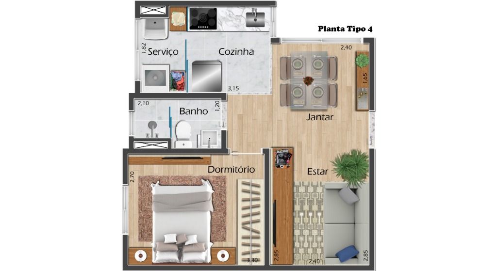 Apartamento à venda com 1 quarto, 37m² - Foto 36