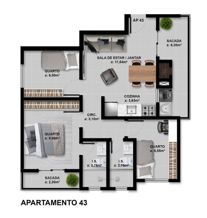 Apartamento, 2 quartos, 54 m² - Foto 15