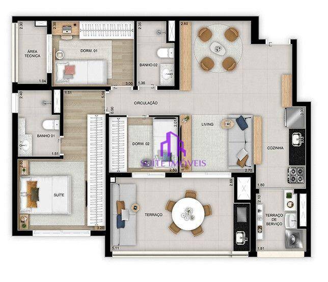 Apartamento à venda com 3 quartos, 114m² - Foto 31