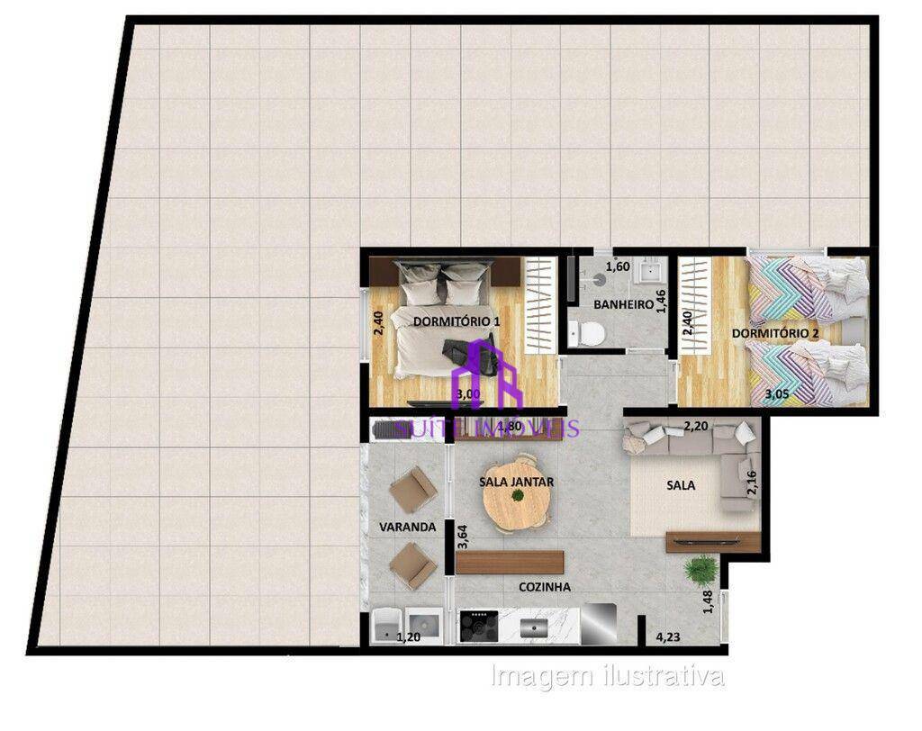 Apartamento à venda com 2 quartos, 44m² - Foto 8