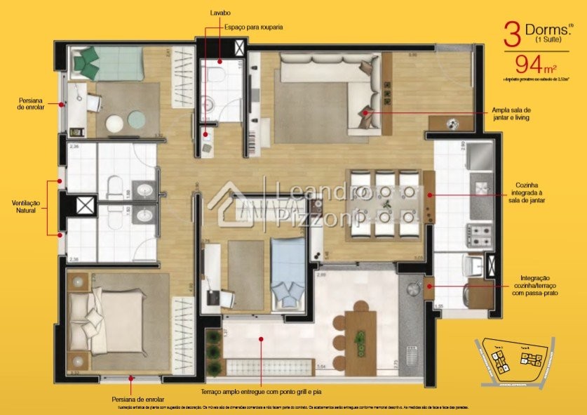 Apartamento à venda com 3 quartos, 94m² - Foto 41