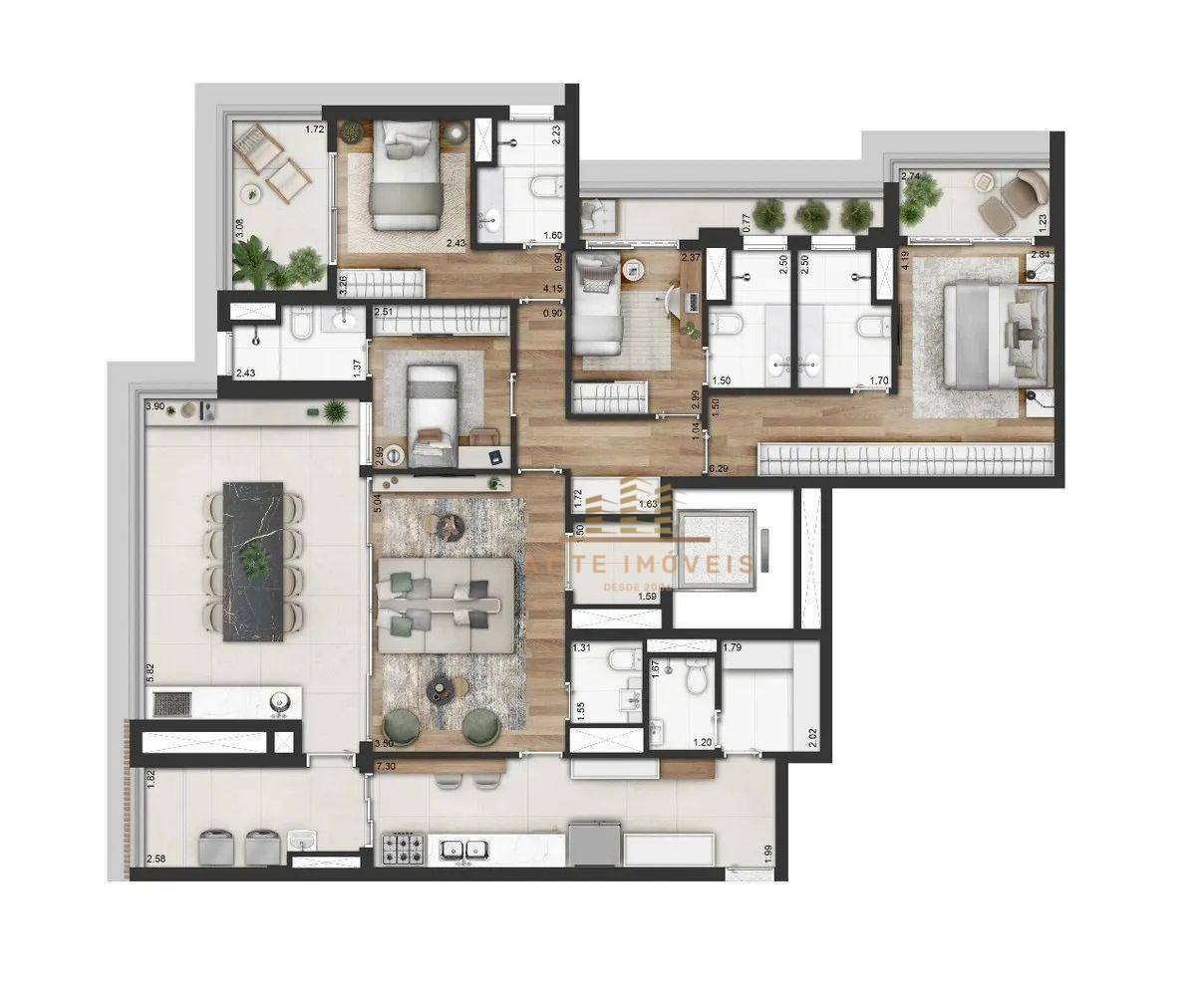 Apartamento à venda com 3 quartos, 177m² - Foto 11