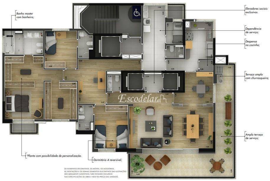 Apartamento à venda com 4 quartos, 226m² - Foto 7