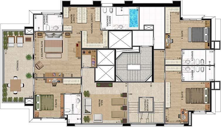 Apartamento à venda com 4 quartos, 319m² - Foto 6