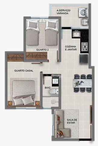 Apartamento à venda com 2 quartos, 48m² - Foto 13