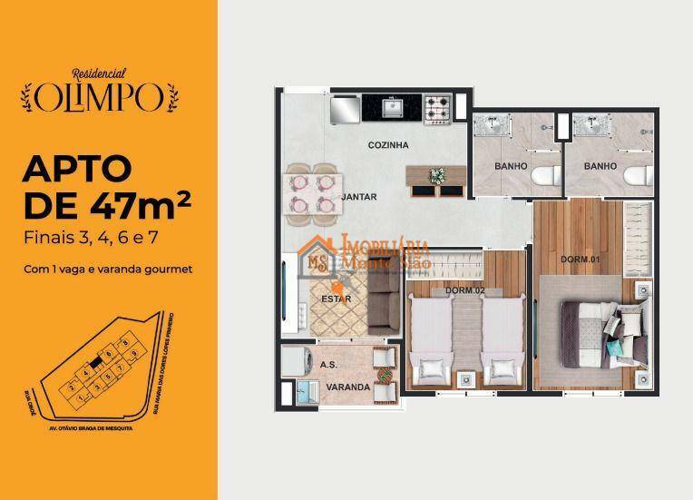 Apartamento à venda com 2 quartos, 46m² - Foto 18