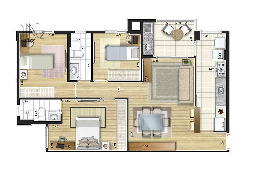 Apartamento à venda com 3 quartos, 85m² - Foto 17