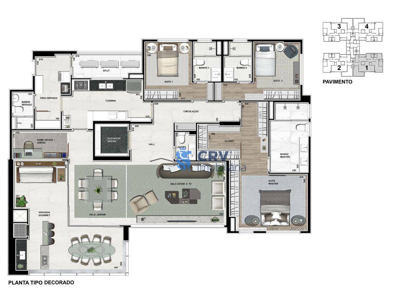 Apartamento à venda com 3 quartos, 216m² - Foto 25