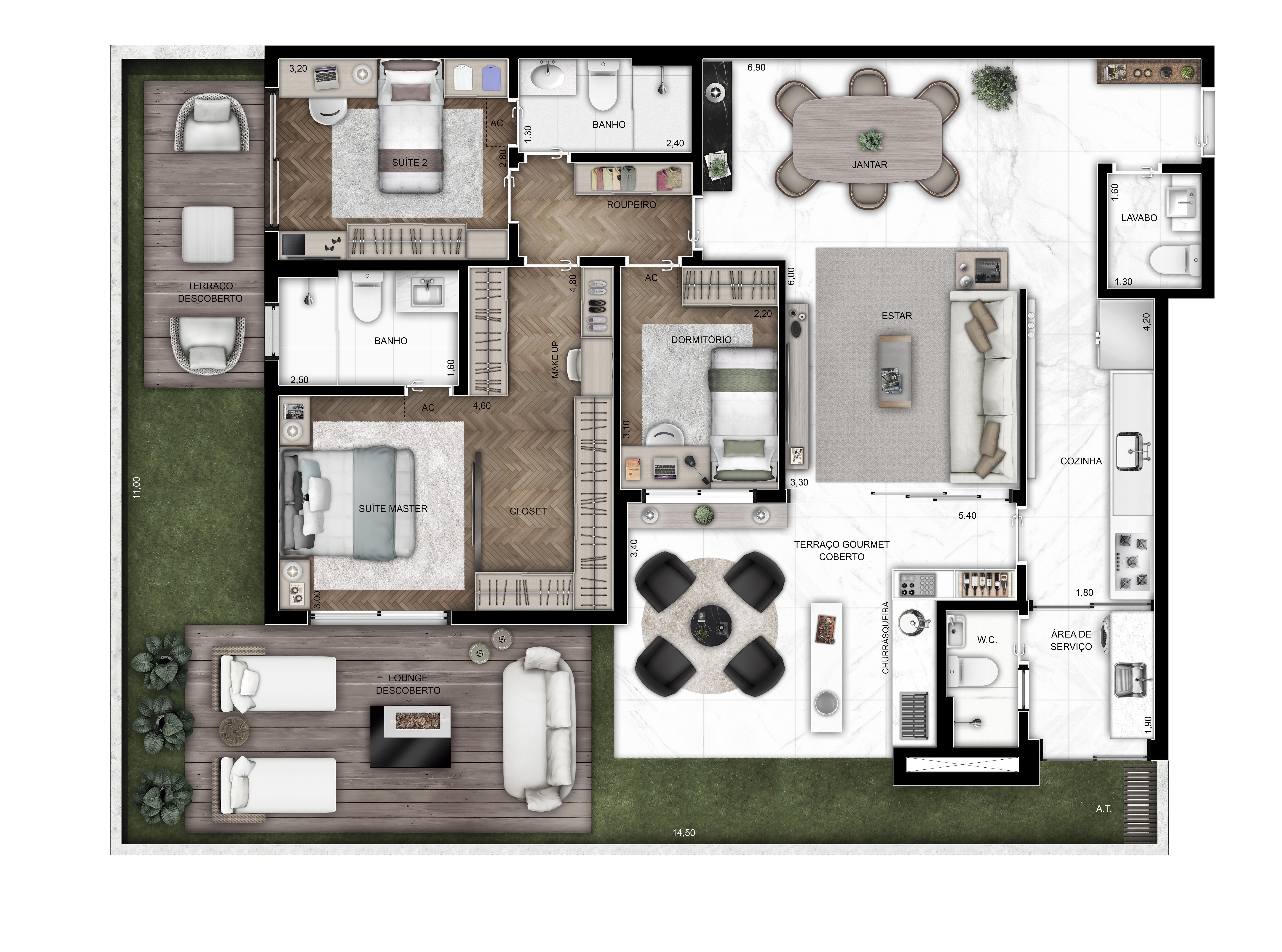 Apartamento à venda com 3 quartos, 168m² - Foto 3