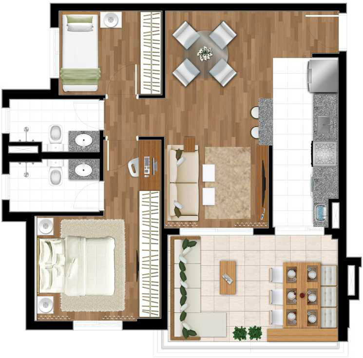 Apartamento à venda com 2 quartos, 63m² - Foto 8