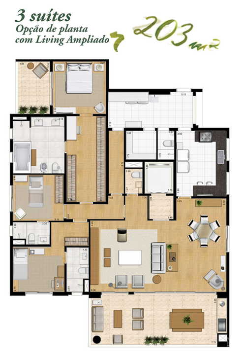 Apartamento à venda com 4 quartos, 203m² - Foto 10