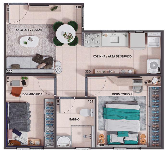 Apartamento à venda com 2 quartos, 40m² - Foto 10