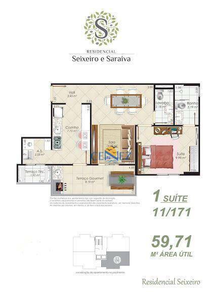 Apartamento à venda com 1 quarto, 51m² - Foto 3