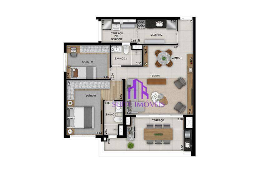 Apartamento à venda com 3 quartos, 110m² - Foto 26