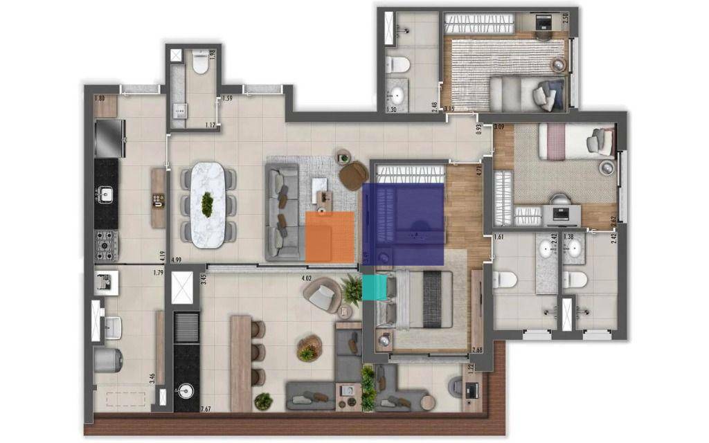 Apartamento à venda com 3 quartos, 113m² - Foto 6