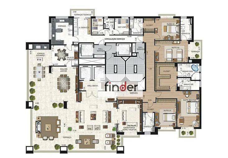 Apartamento à venda e aluguel com 4 quartos, 473m² - Foto 35