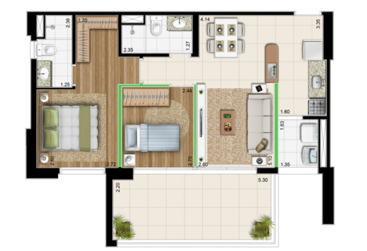 Apartamento à venda com 1 quarto, 48m² - Foto 10