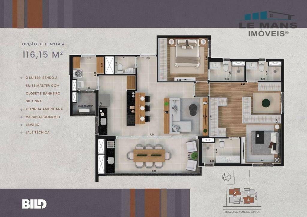 Apartamento à venda com 2 quartos, 116m² - Foto 35