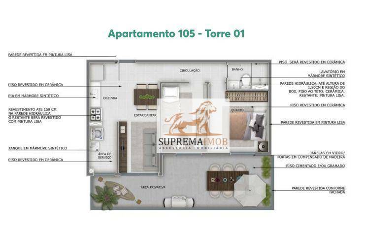 Apartamento à venda com 2 quartos, 43m² - Foto 16