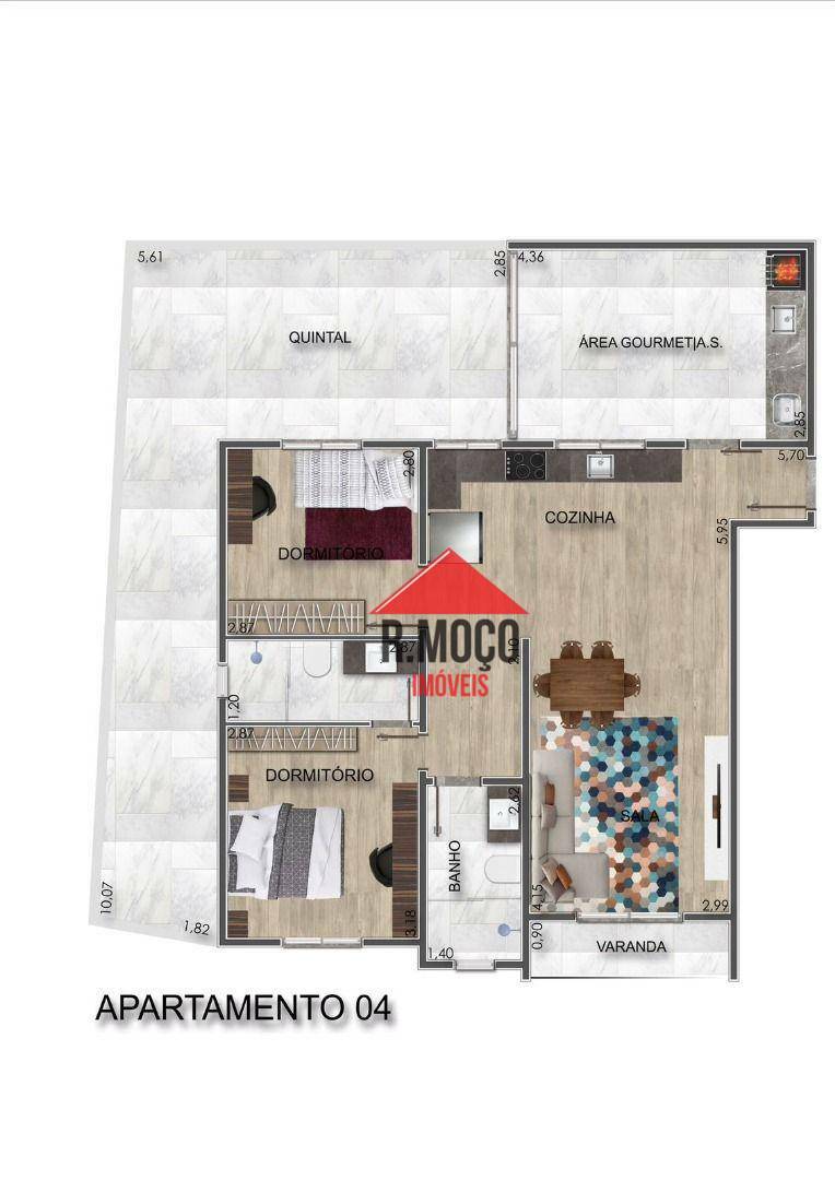 Apartamento à venda com 2 quartos, 64m² - Foto 20