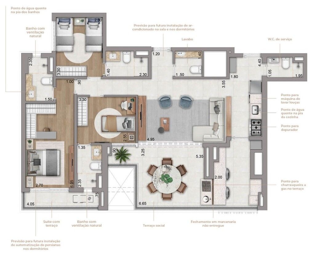 Apartamento à venda com 3 quartos, 123m² - Foto 1