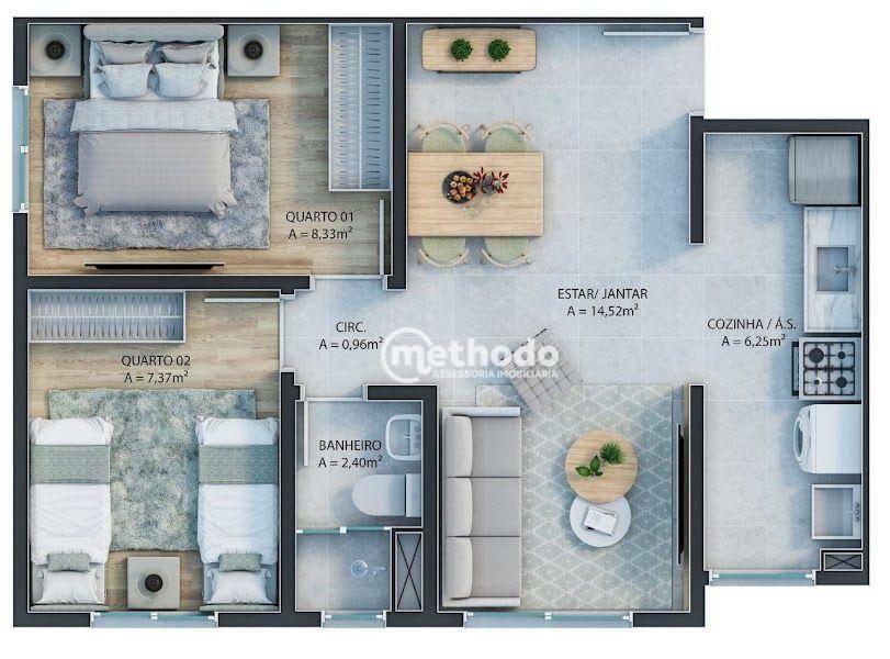 Apartamento à venda com 2 quartos, 46m² - Foto 14