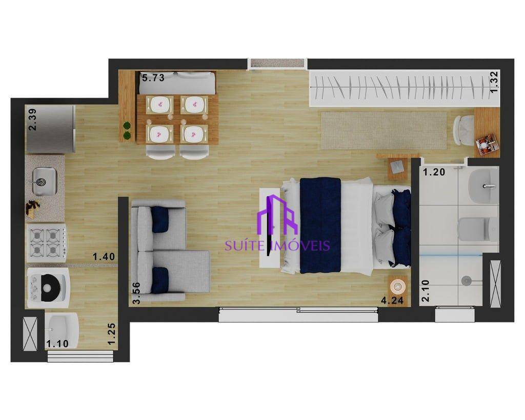 Kitnet e Studio à venda com 1 quarto, 29m² - Foto 10