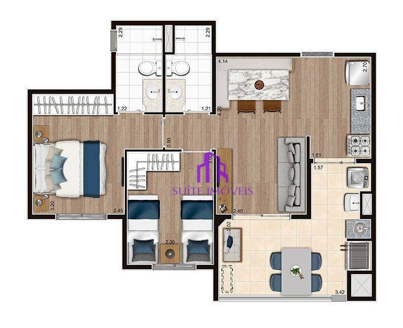 Apartamento à venda com 2 quartos, 54m² - Foto 29