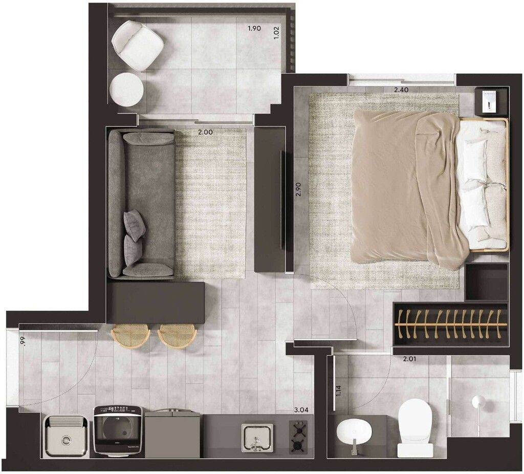 Apartamento à venda com 2 quartos, 35m² - Foto 20