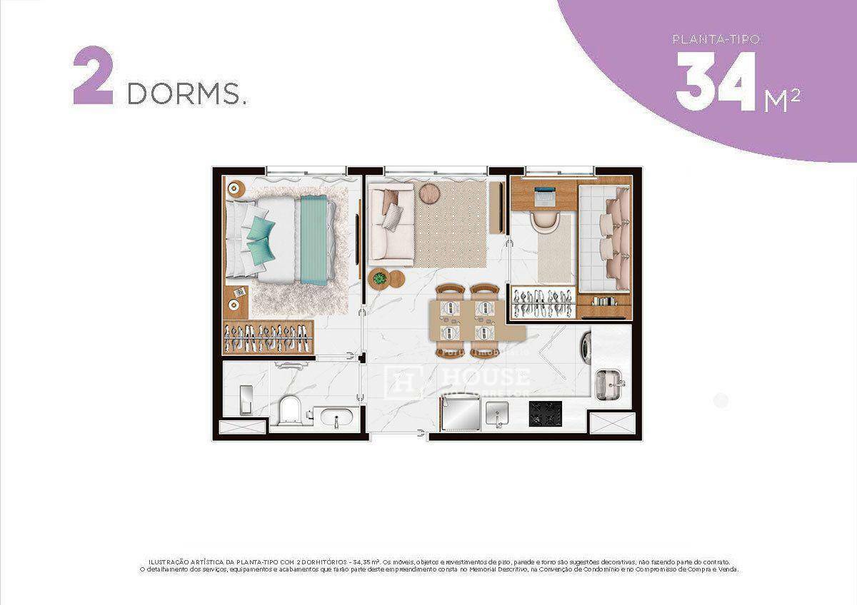 Apartamento à venda com 2 quartos, 34m² - Foto 21