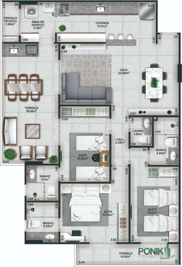 Apartamento à venda com 3 quartos, 123m² - Foto 31