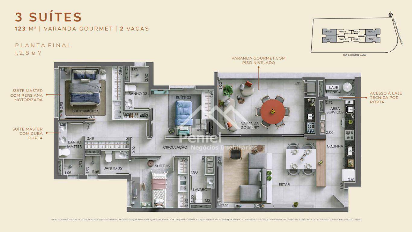 Apartamento à venda com 3 quartos, 123m² - Foto 23