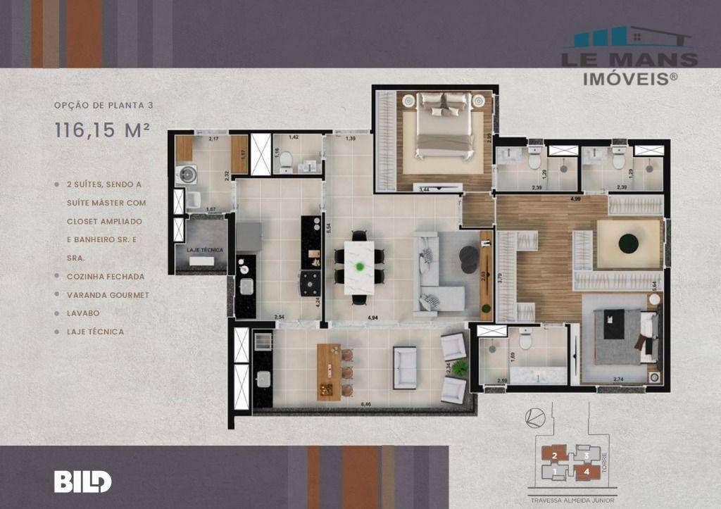 Apartamento à venda com 2 quartos, 116m² - Foto 34