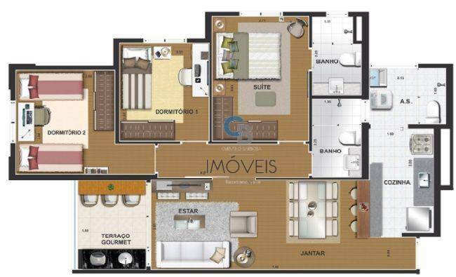 Apartamento à venda com 3 quartos, 77m² - Foto 11