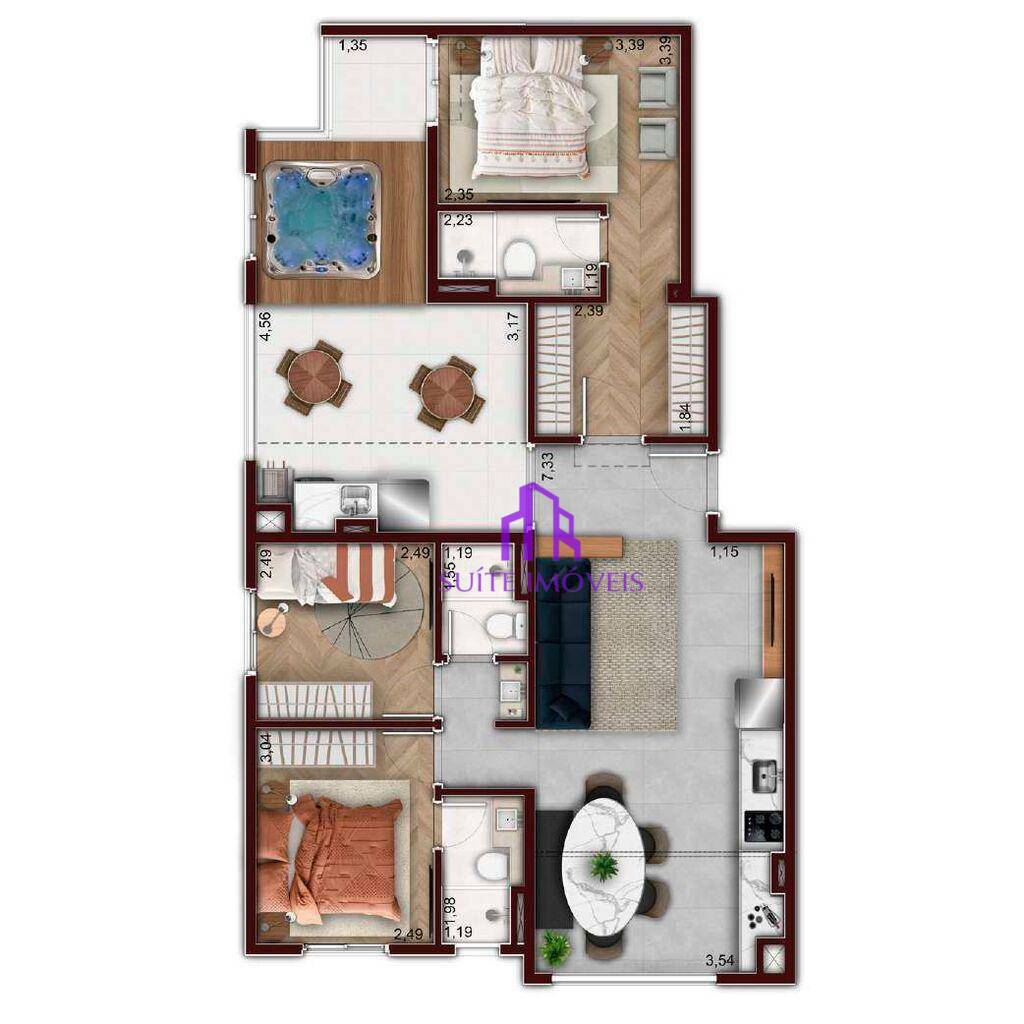 Apartamento à venda com 2 quartos, 49m² - Foto 6